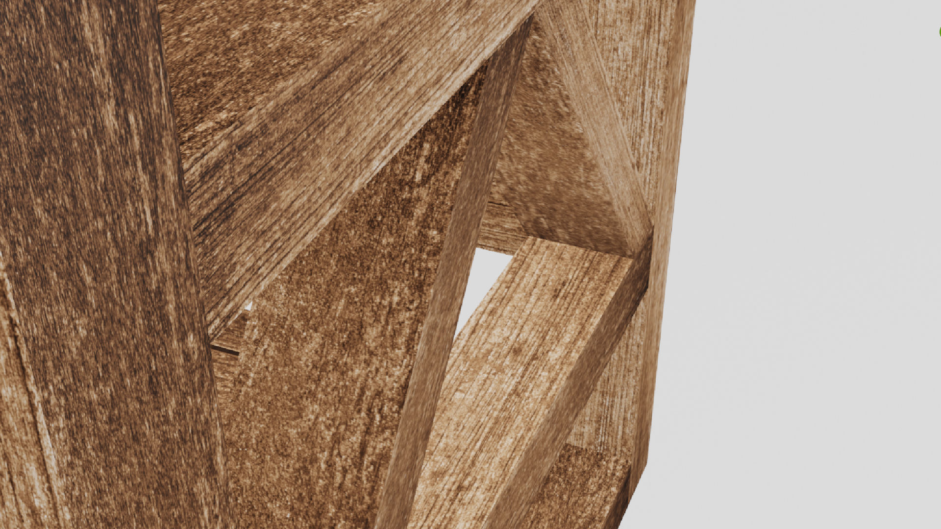 Dark Firewood Storage Low Poly Low-poly 3D model_7