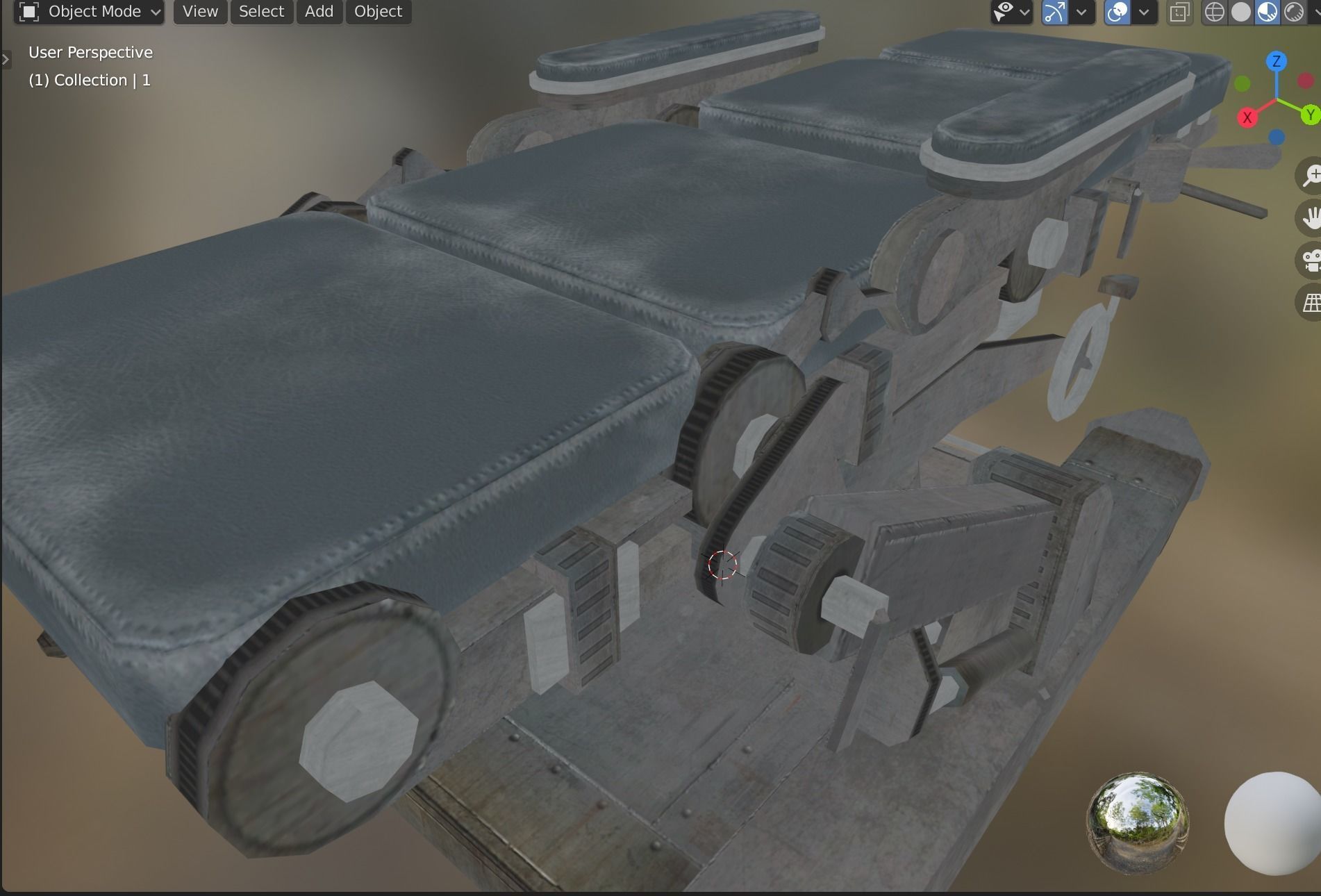 interrogation chair Low-poly 3D model_2