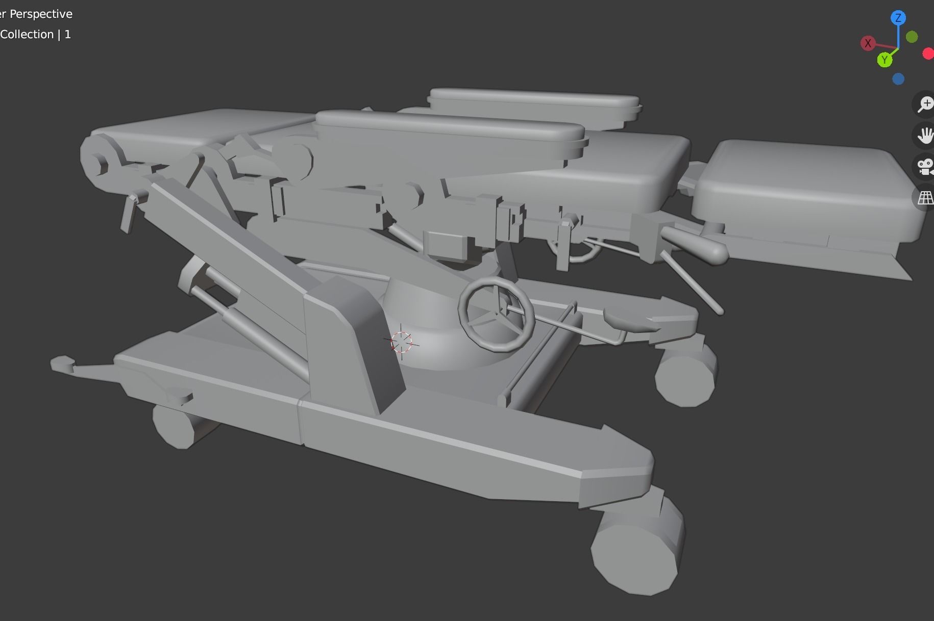 interrogation chair Low-poly 3D model_4