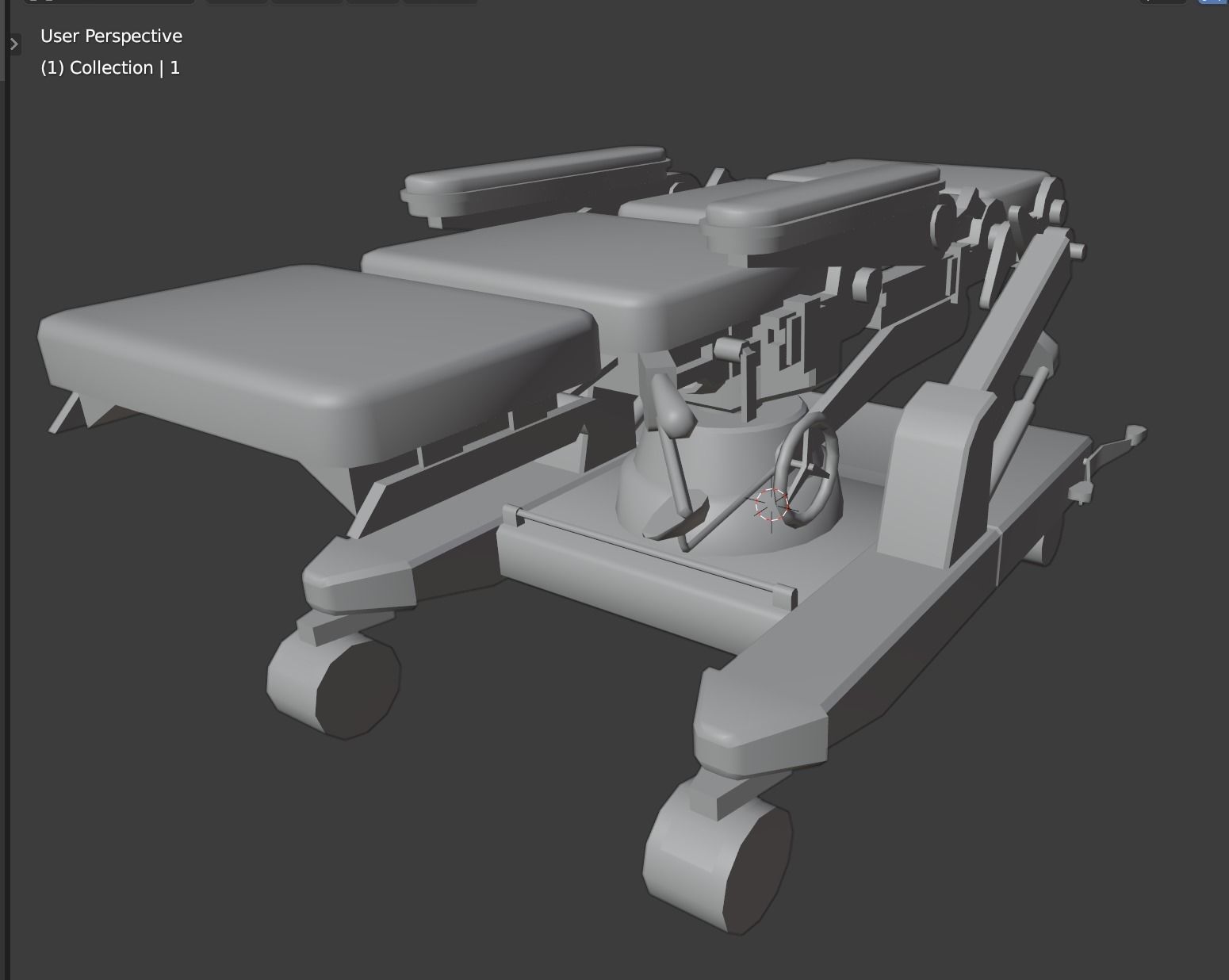 interrogation chair Low-poly 3D model_5