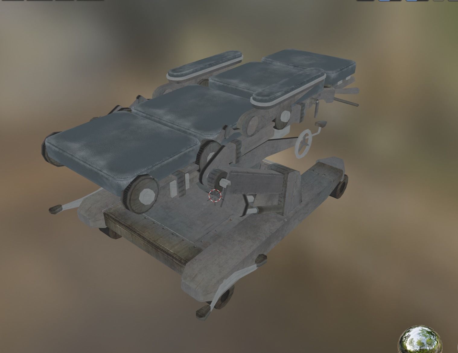 interrogation chair Low-poly 3D model_1