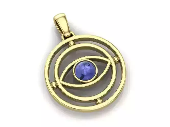 pendants eyes cabochon 3D print model