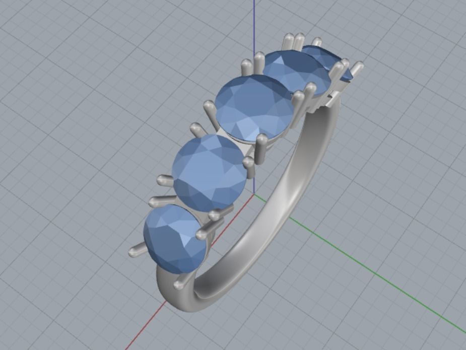 Engagement rings 3D print model_12