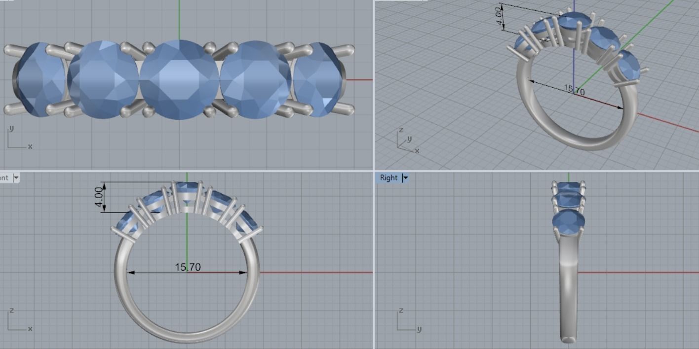 Engagement rings 3D print model_9