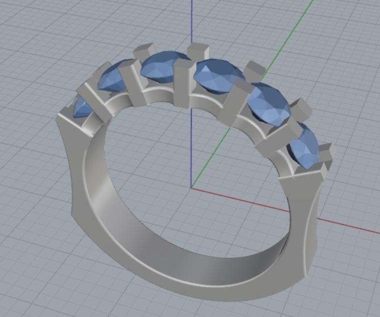 Engagement rings 3D print model_9