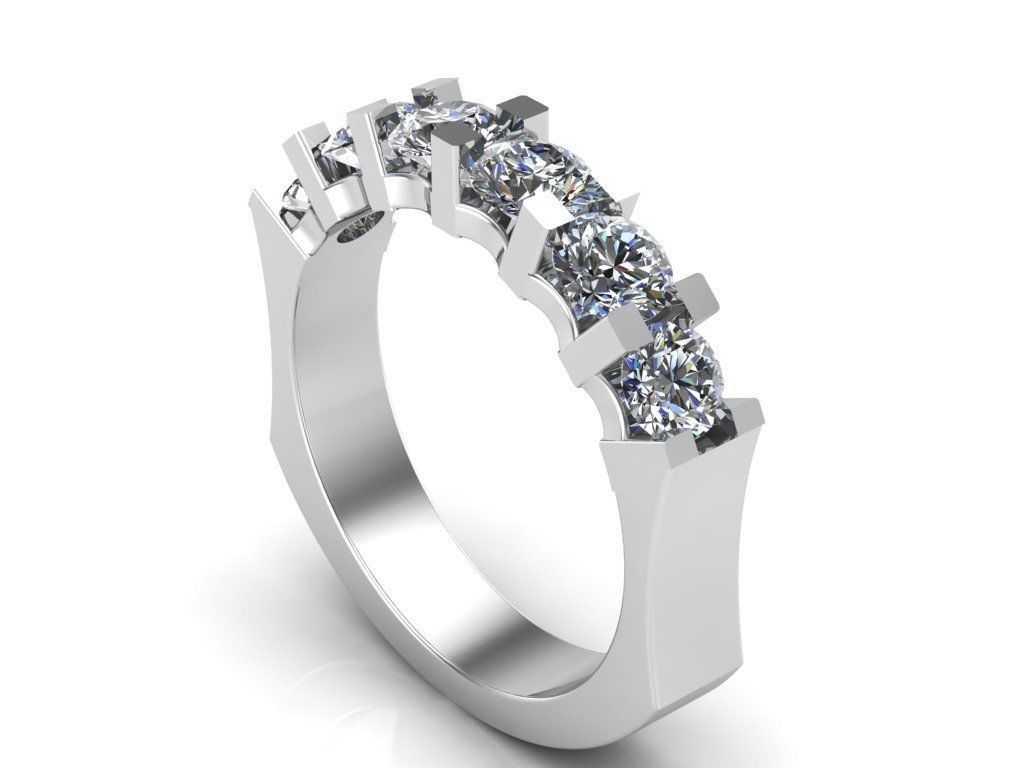 Engagement rings 3D print model_4