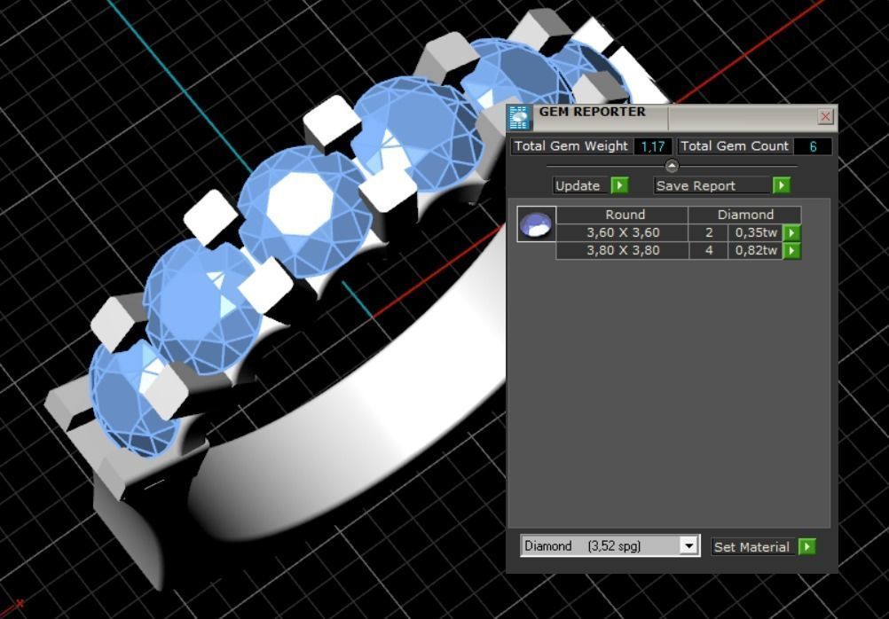 Engagement rings 3D print model_7