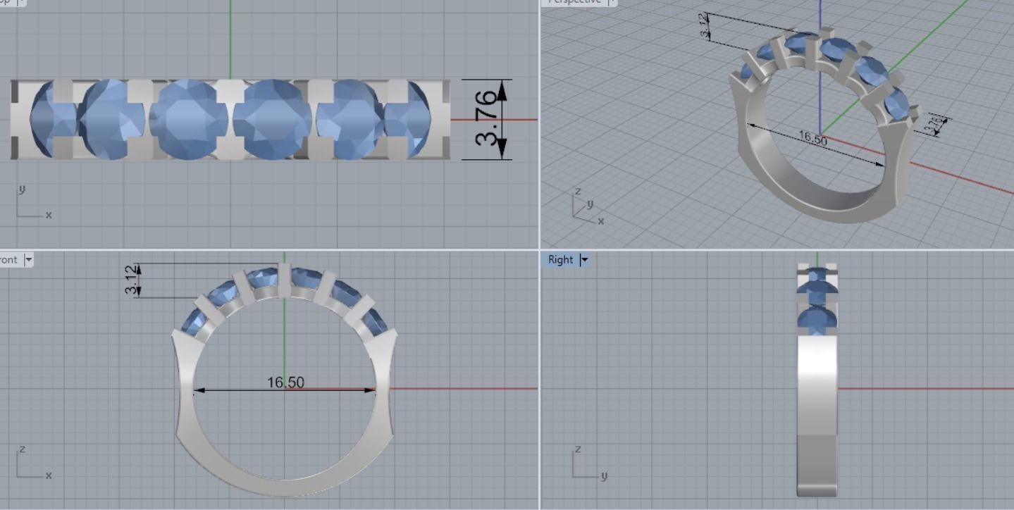 Engagement rings 3D print model_8
