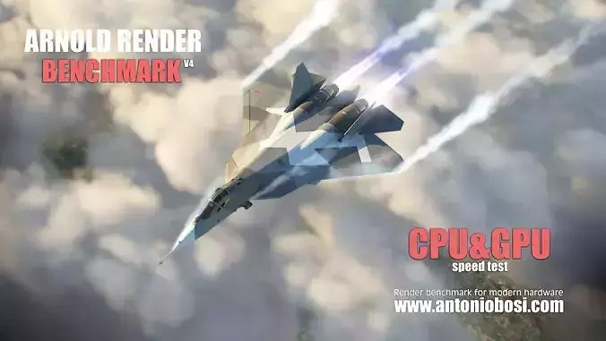 Arnold Render speed CPU banchmark for Maya Free low-poly 3D model