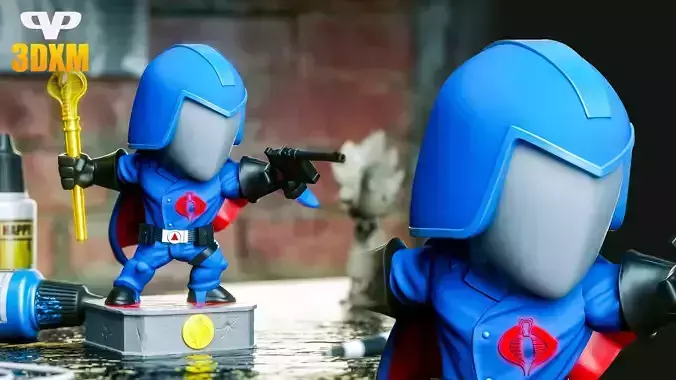 Cobra Commander Chibi STL for 3D Printing ChibiSTL 3DXM