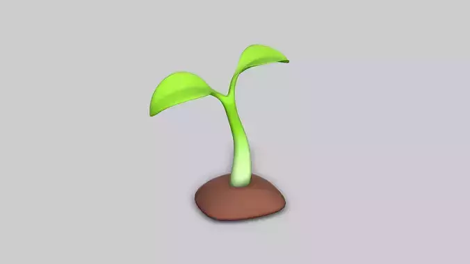Sapling Plant Sprout Low-poly 3D model