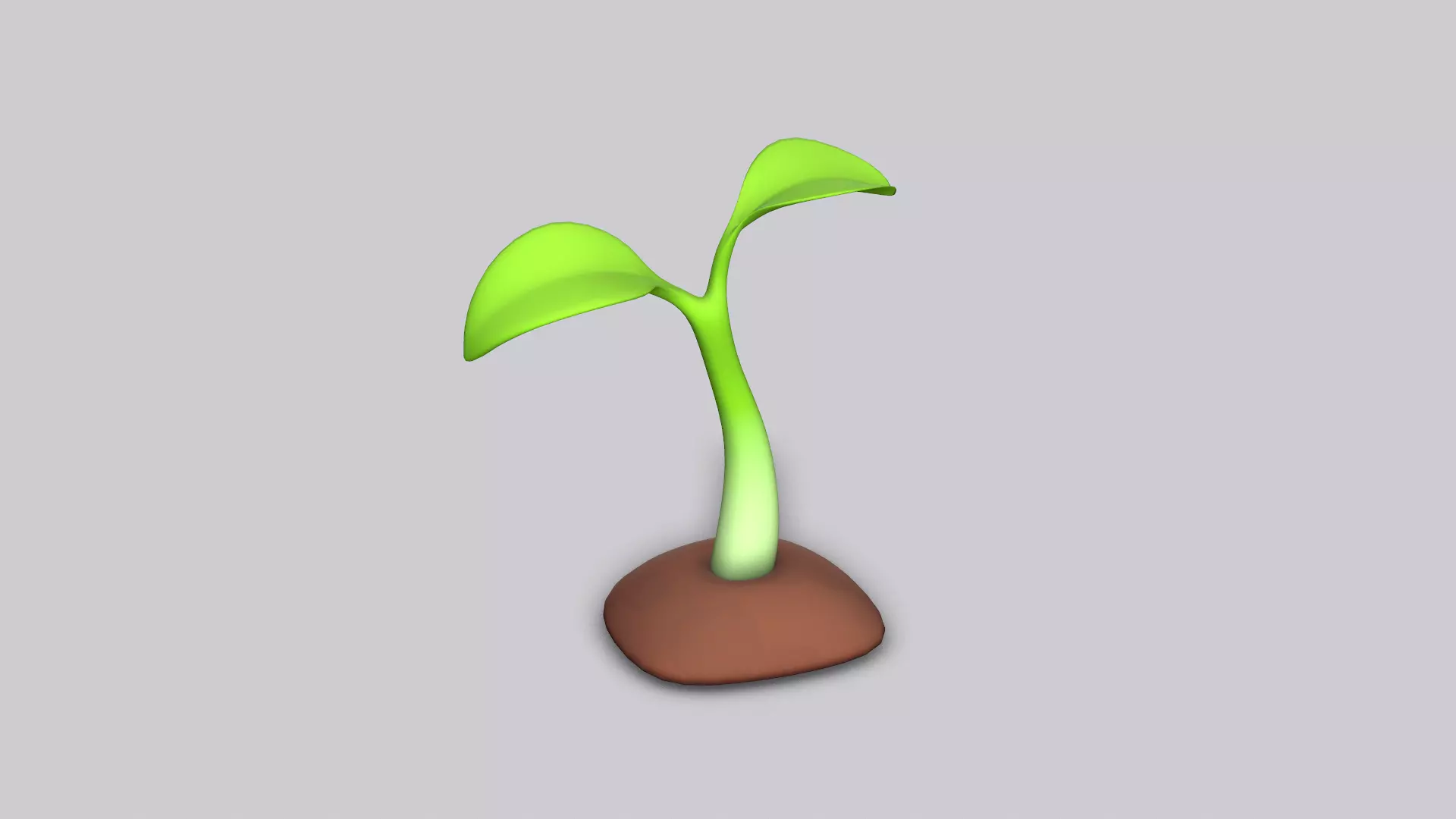 Sapling Plant Sprout Low-poly 3D model_0