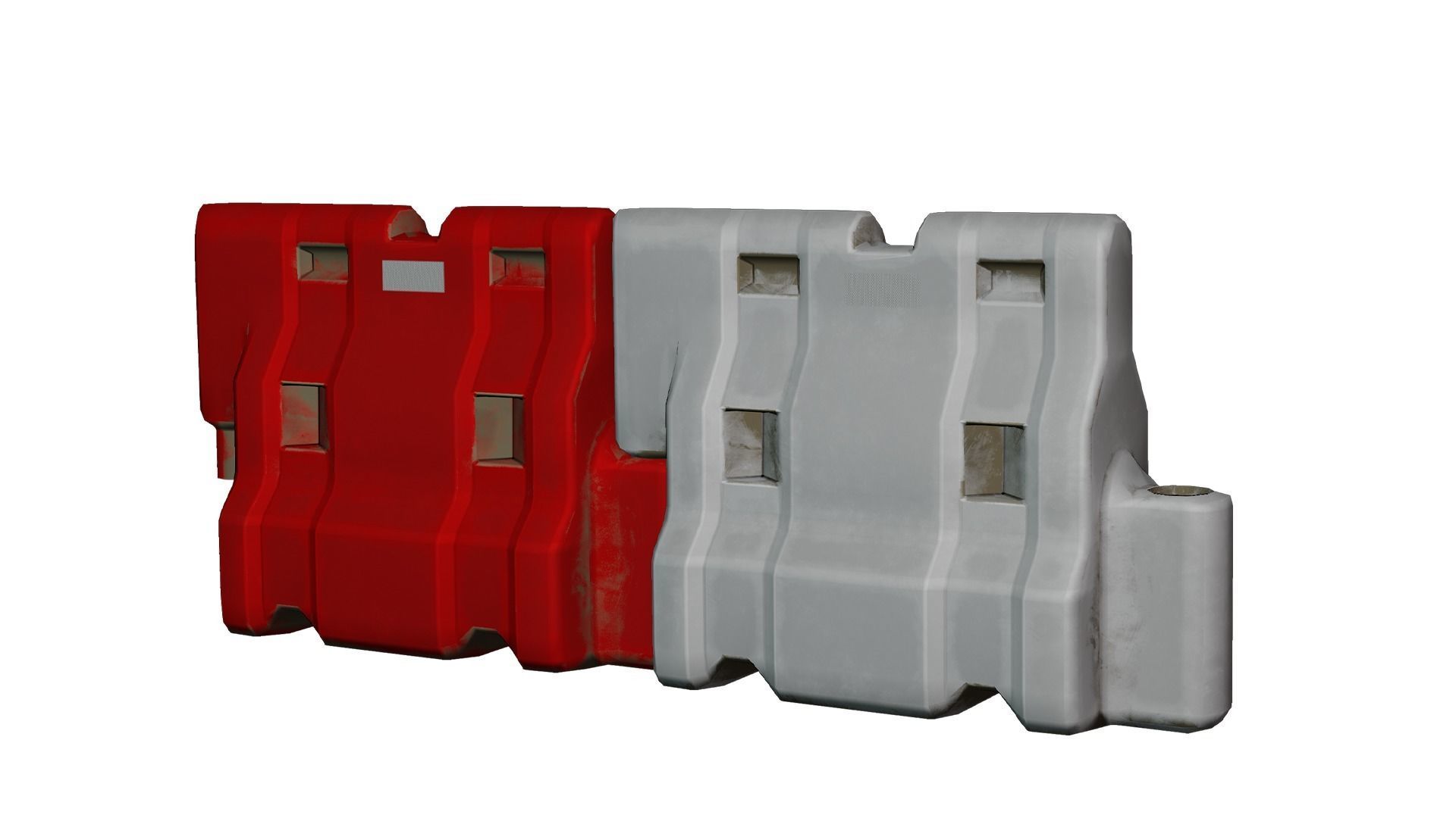 Roadwork traffic signs pack Low-poly 3D model_14