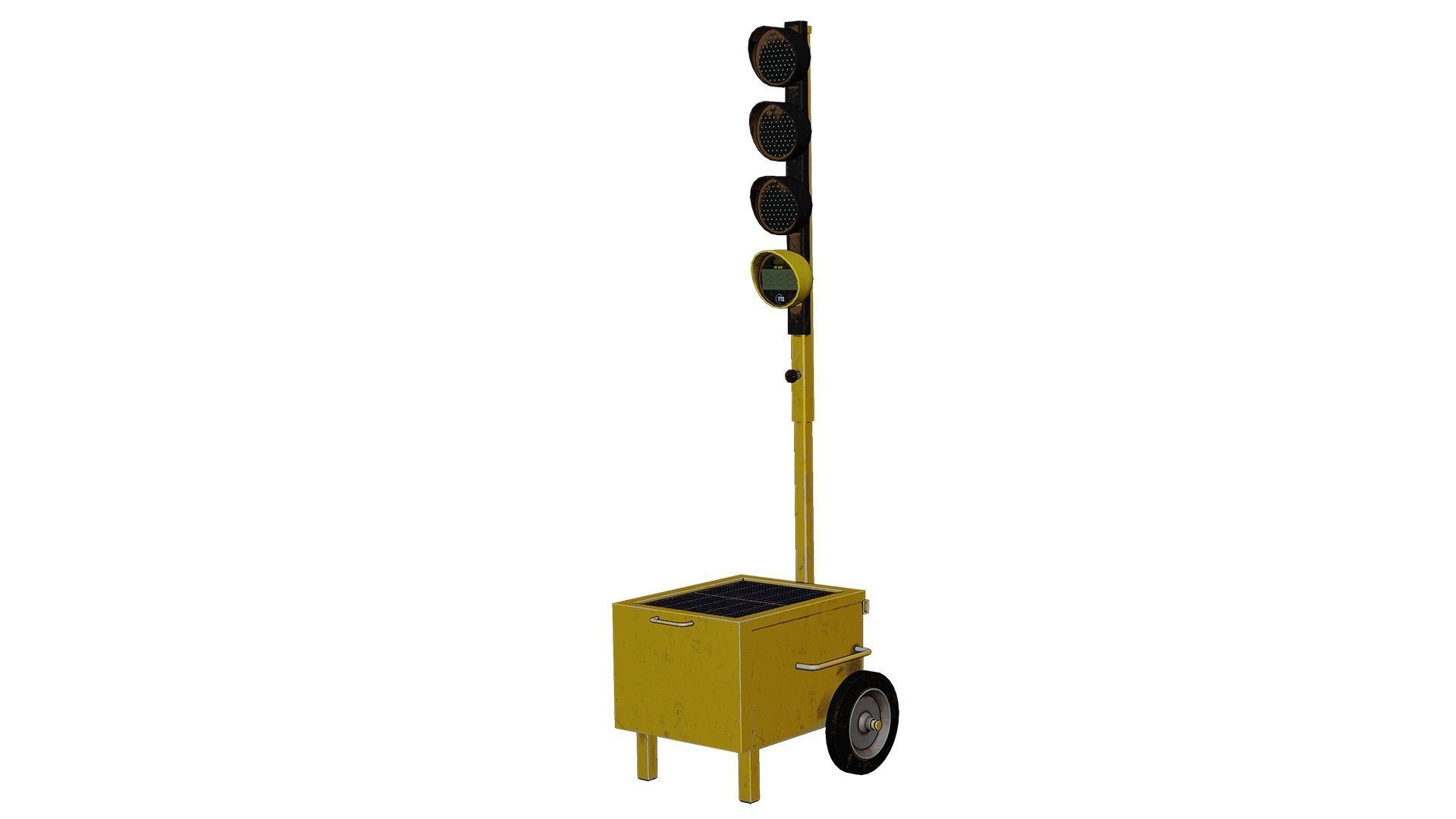 Roadwork traffic signs pack Low-poly 3D model_17