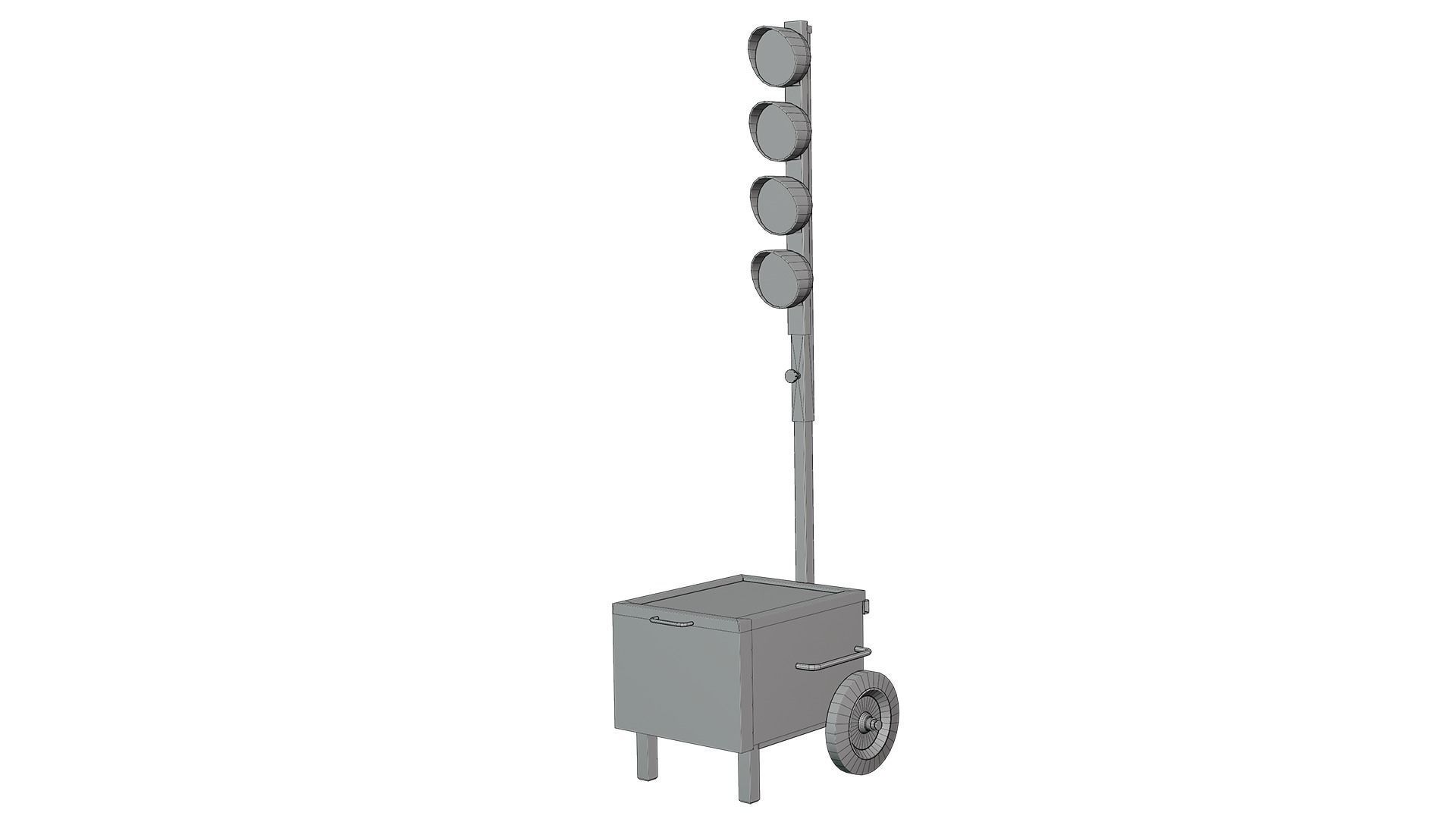 Roadwork traffic signs pack Low-poly 3D model_18