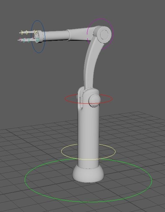 Robotic Arm Low-poly 3D model_3