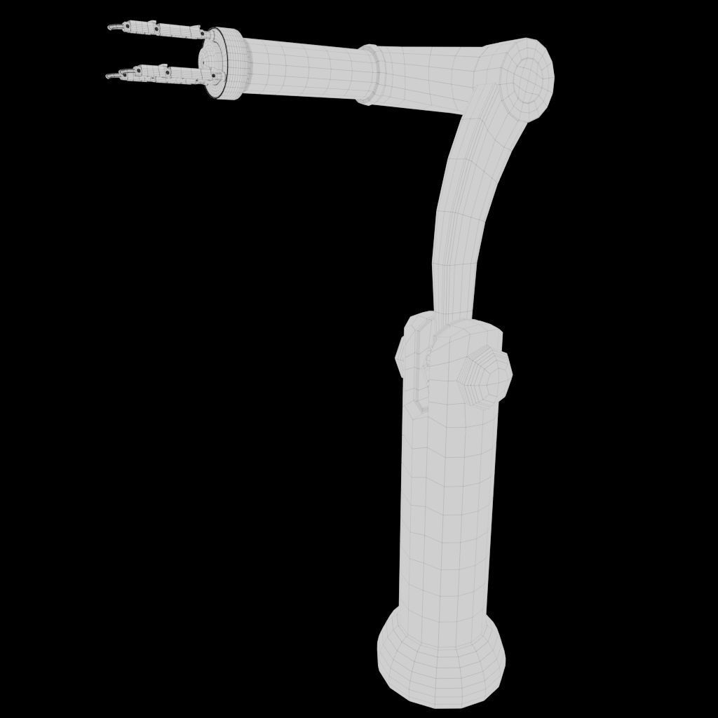 Robotic Arm Low-poly 3D model_5