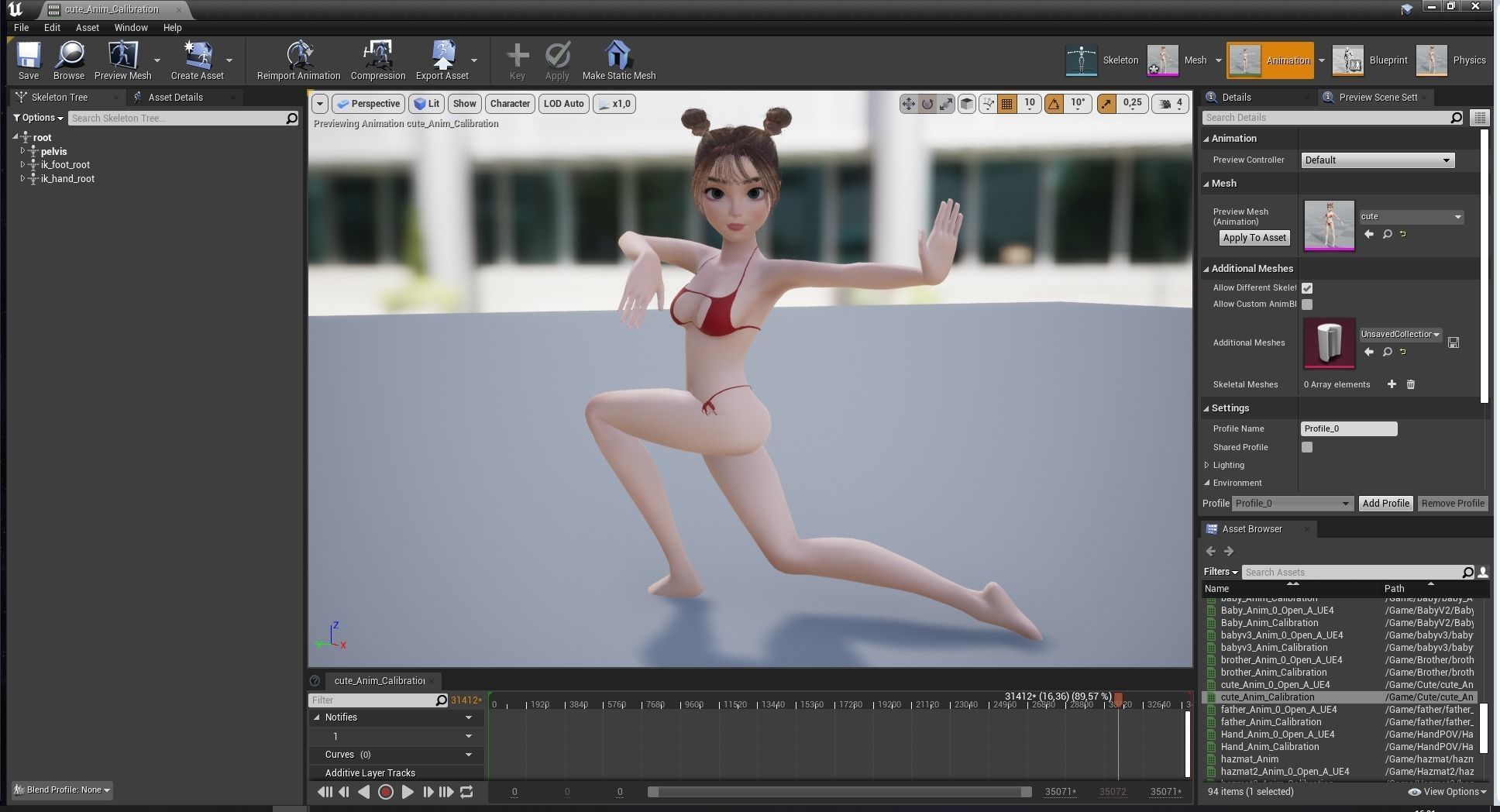 Stylized Cute Girl Low-poly 3D model_26