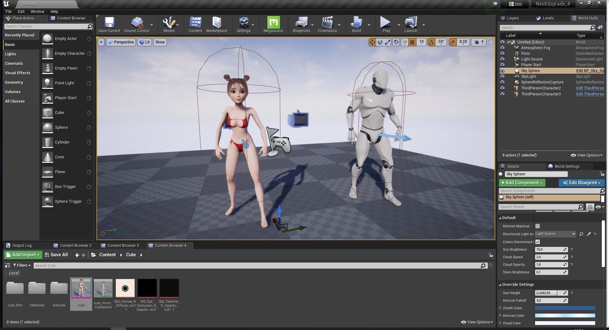 Stylized Cute Girl Low-poly 3D model_25