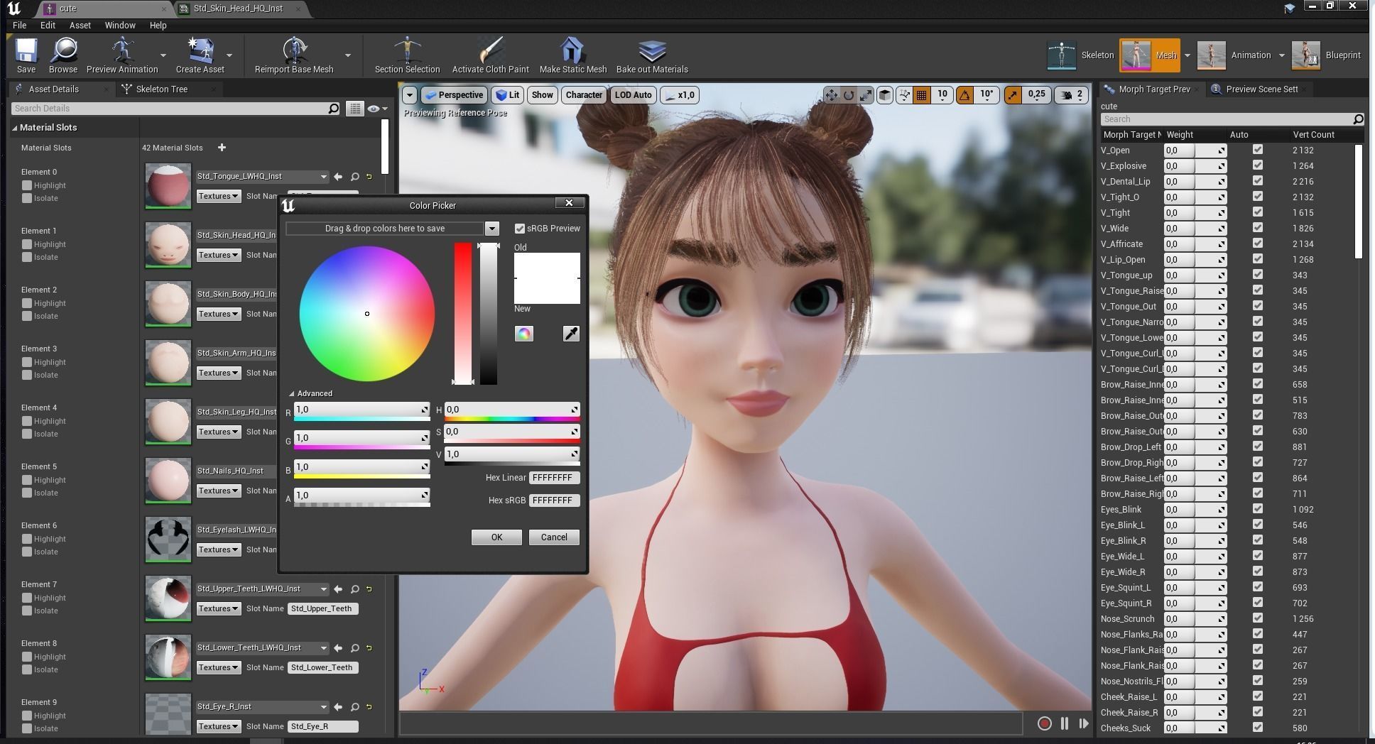 Stylized Cute Girl Low-poly 3D model_27