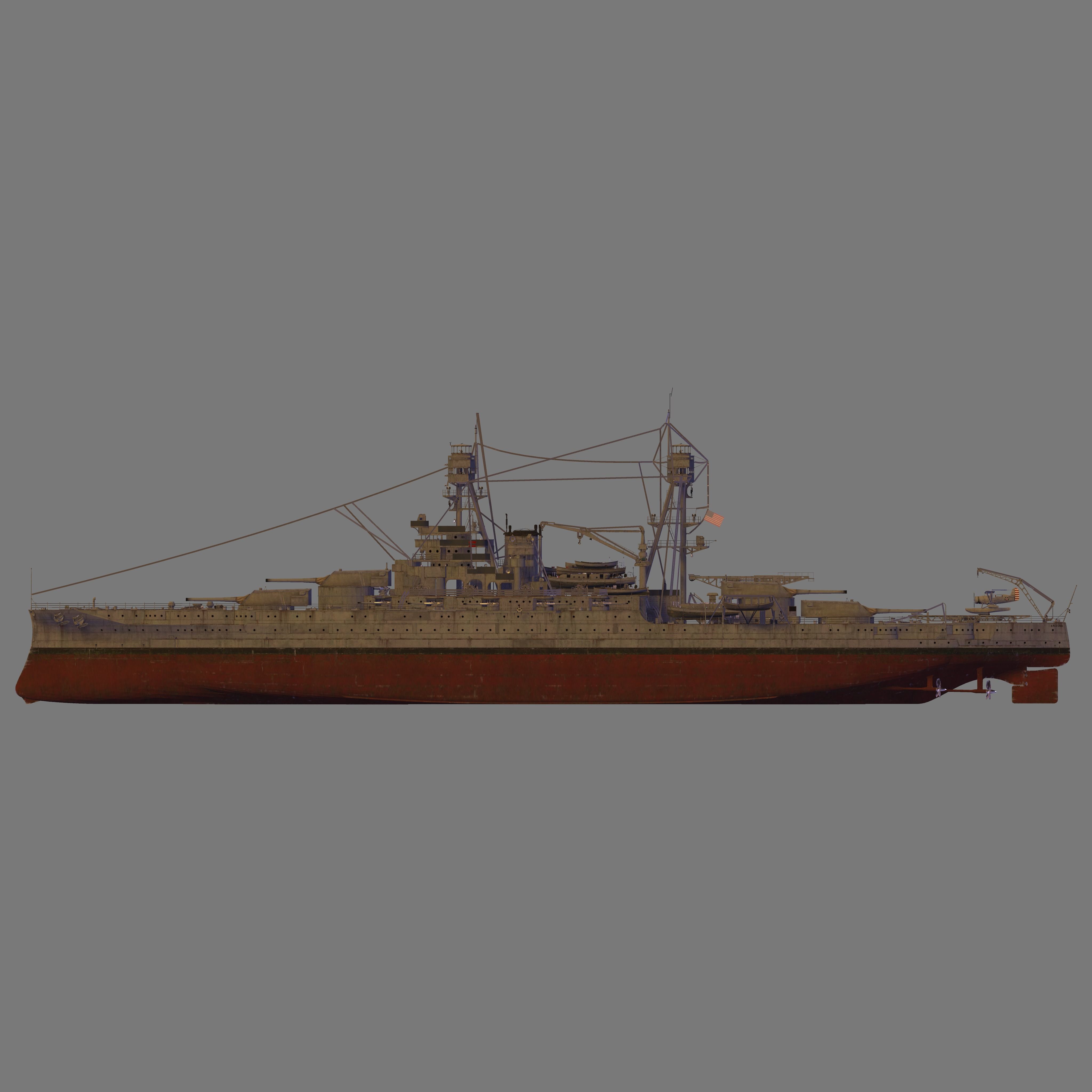 USS Arizona 3D model_5