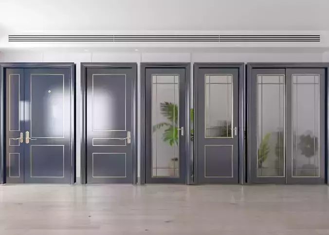 door Sliding double glass combination