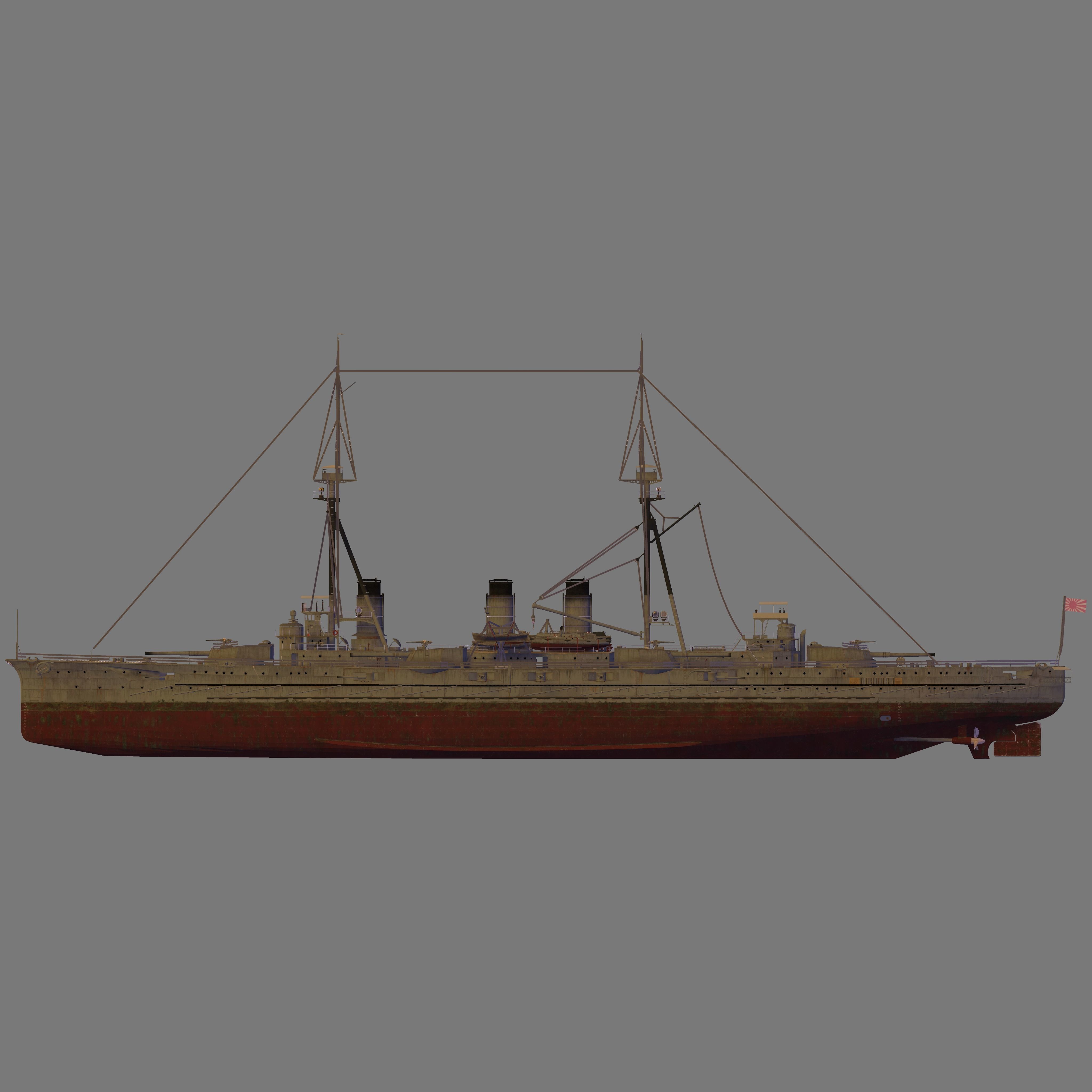 IJN Settsu 3D model_4