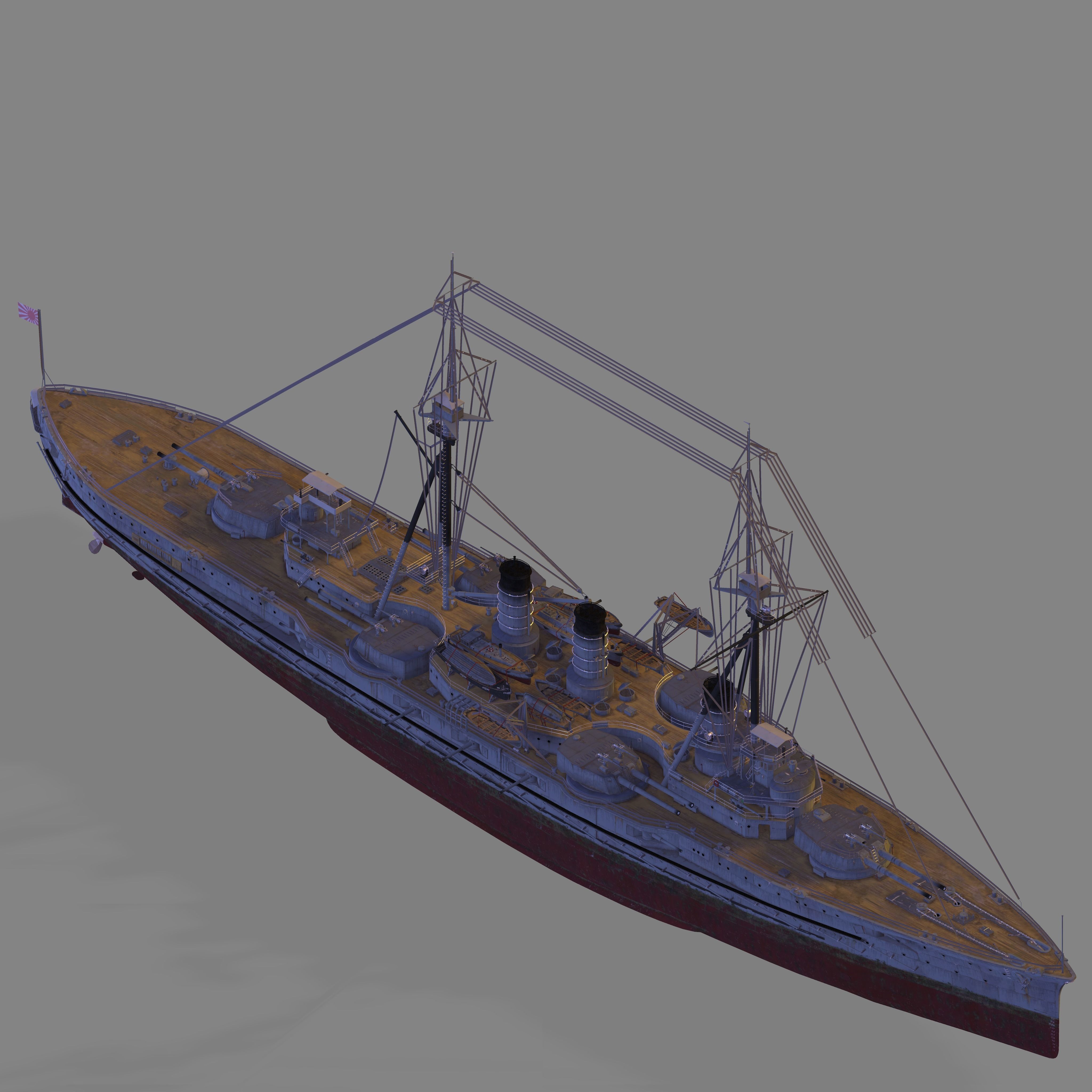 IJN Settsu 3D model_1