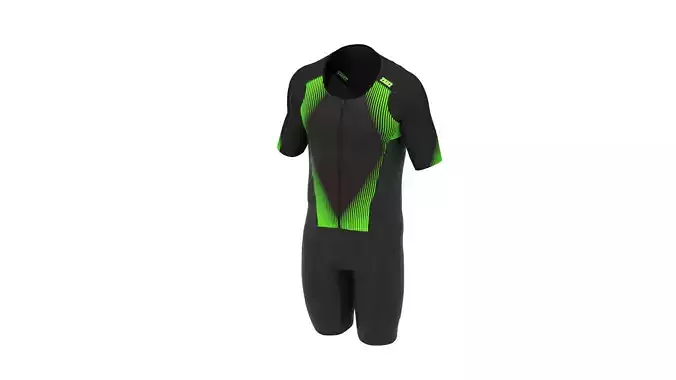 Mens Aero Sleeved Tri Suit 3D model