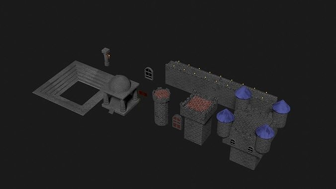 3D Castle Asserts Free 3D model