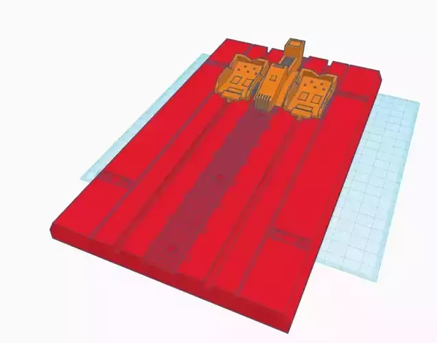 GUNDAM MECHA ROBOT SHIP LAUNCH PAD 3D print model