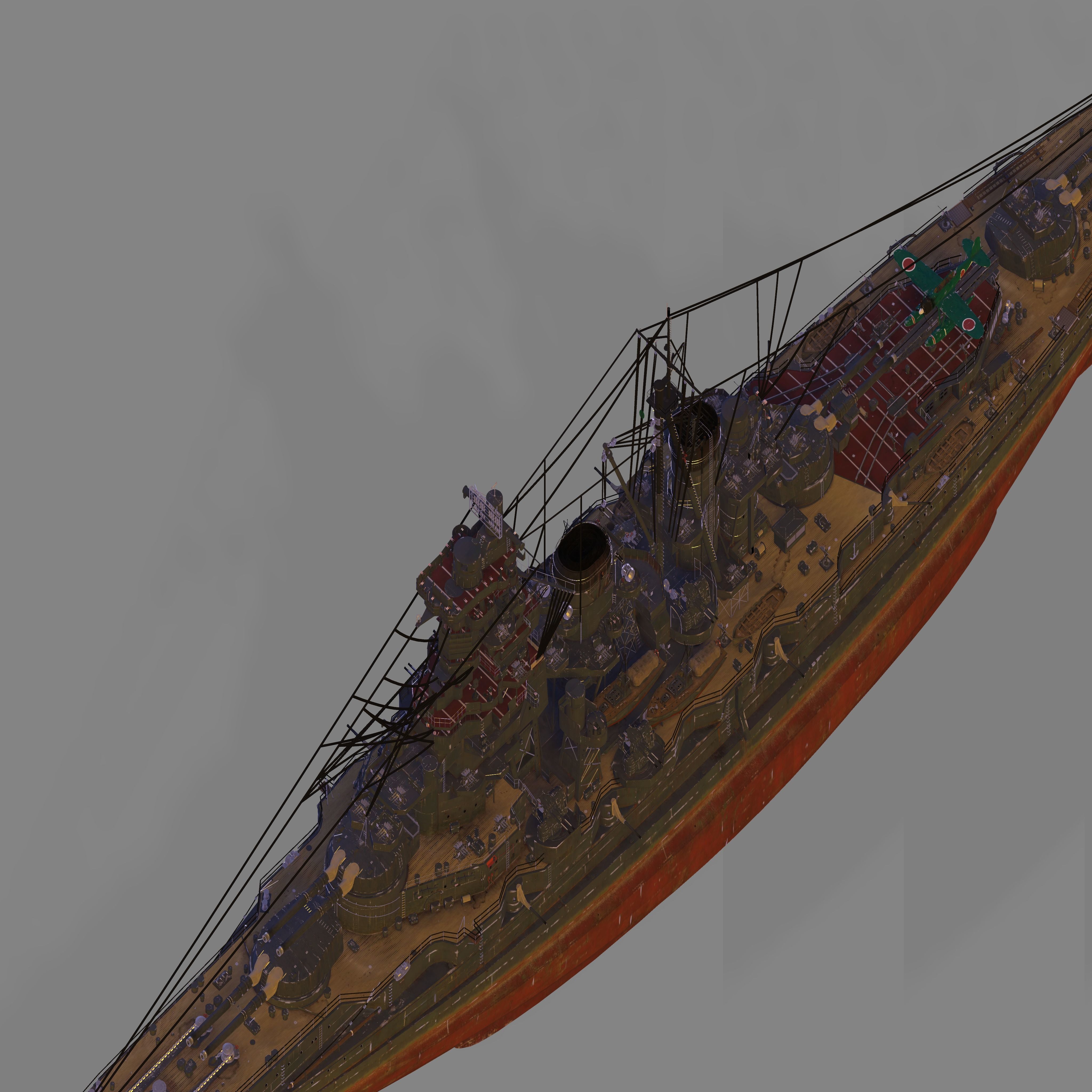 IJN Haruna 3D model_2