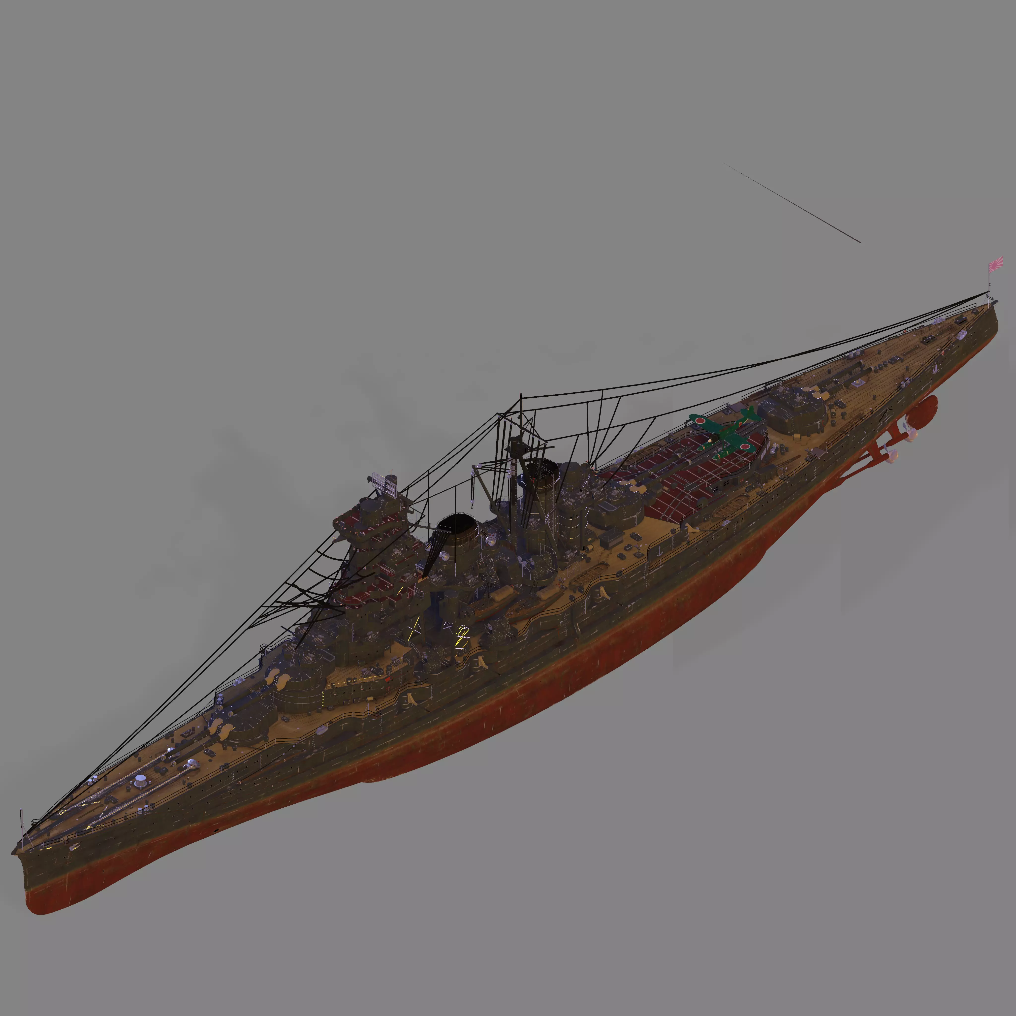 IJN Haruna 3D model_0