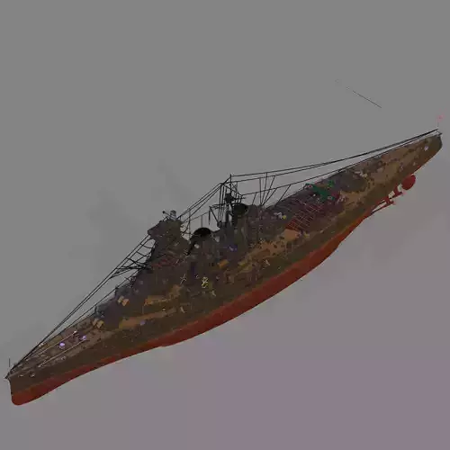 IJN Haruna 3D model IJN Haruna 3D model