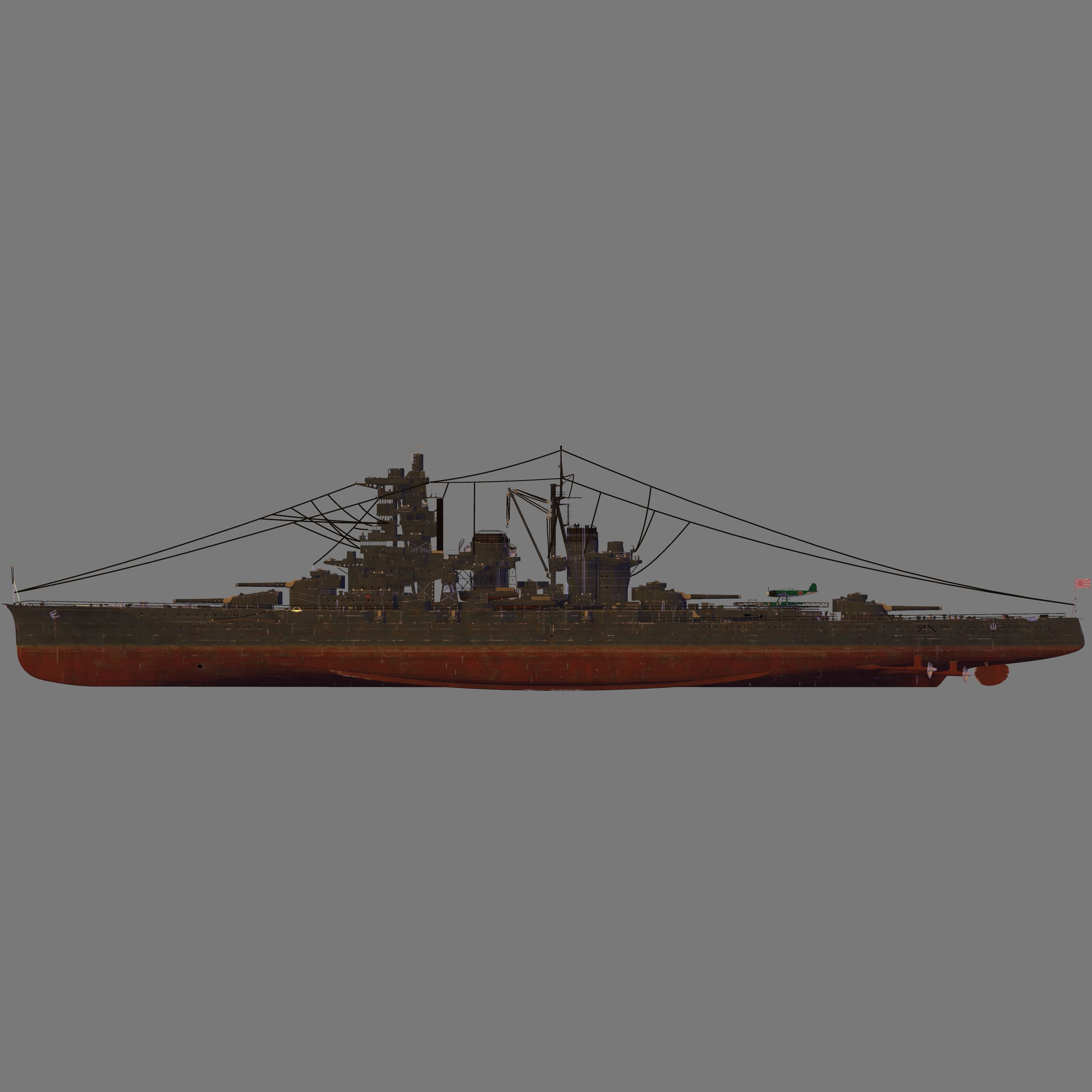 IJN Haruna 3D model_4