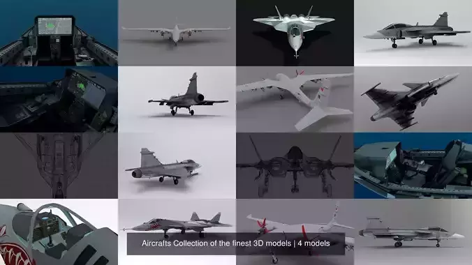 Aircrafts Collection of the finest 3D models