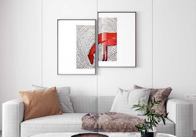 Picture Modern Hanging Combination 3D model
