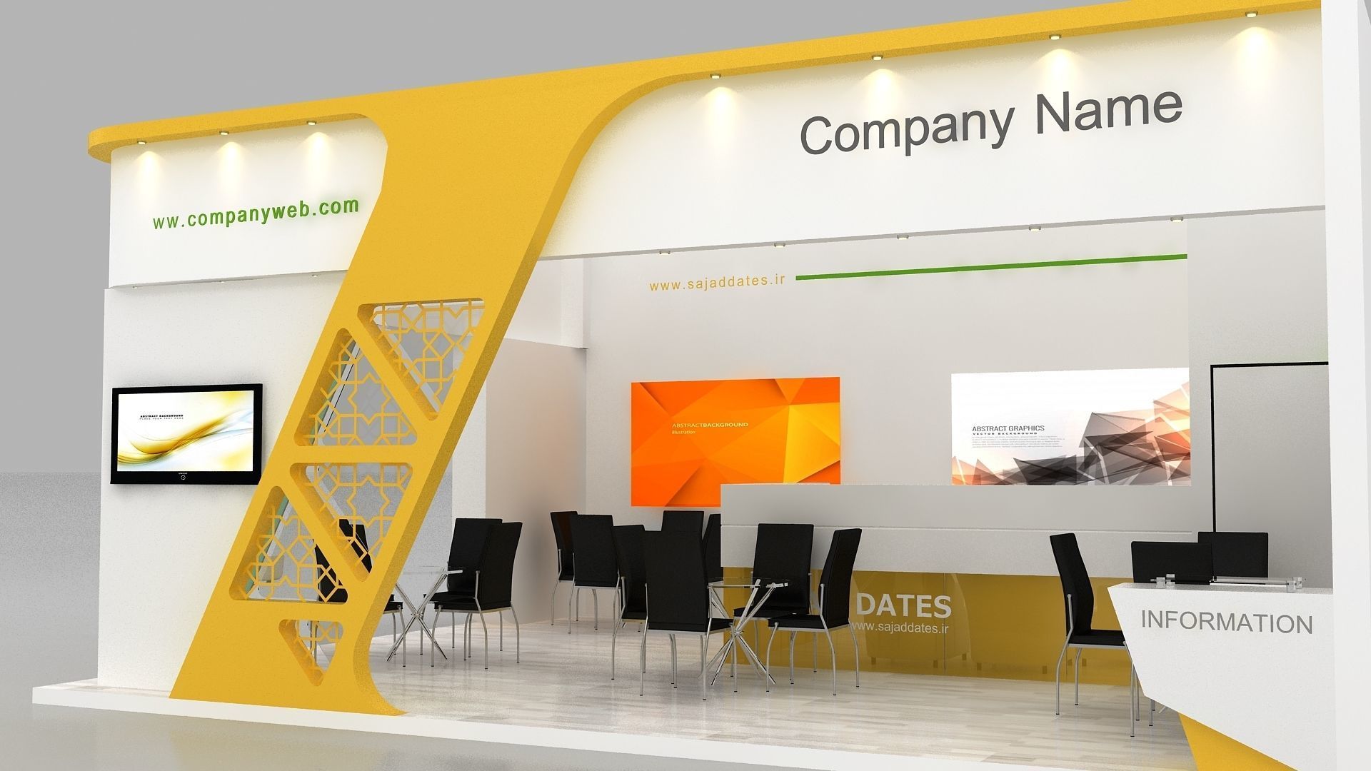 3D exhibition Low-poly 3D model_7