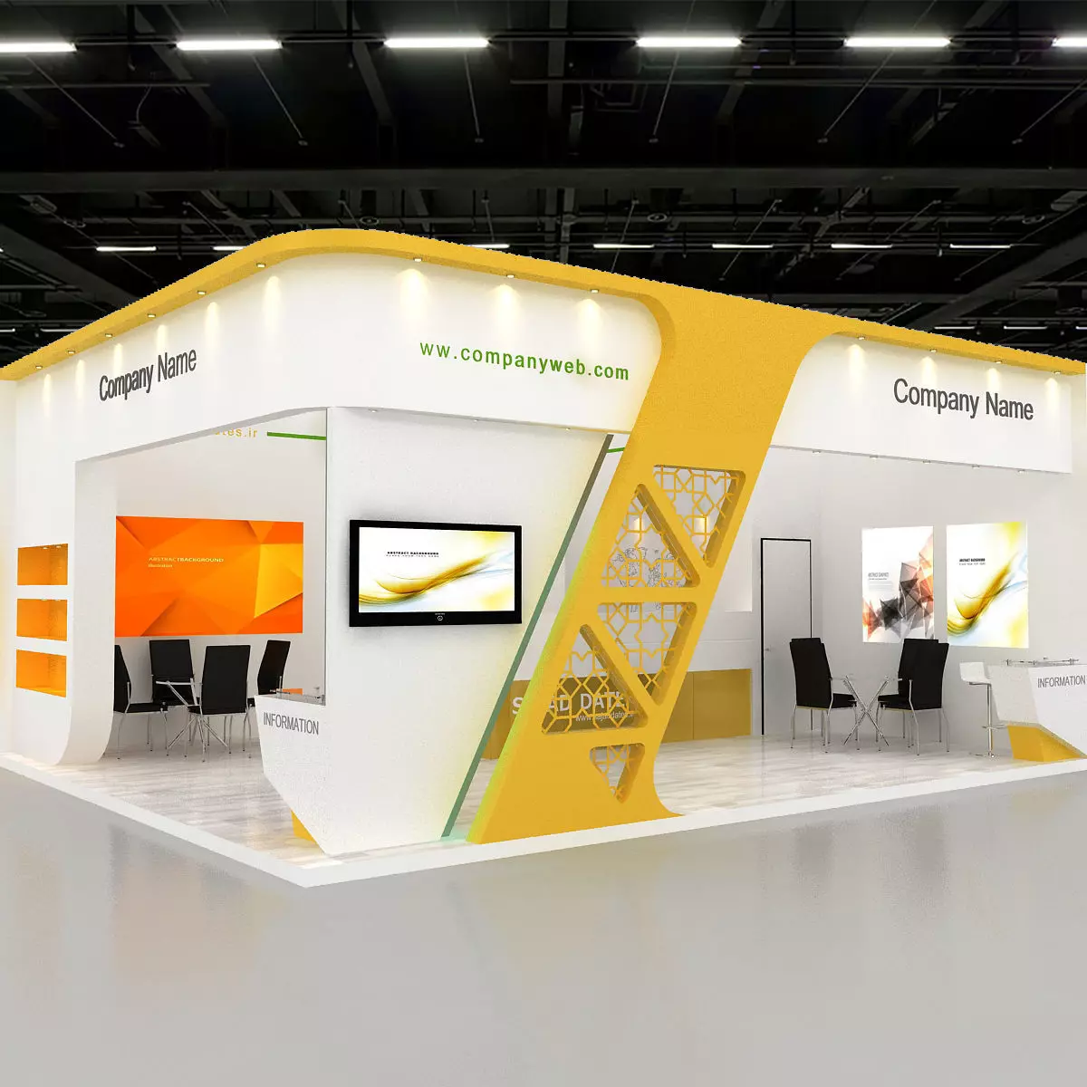 3D exhibition Low-poly 3D model_4