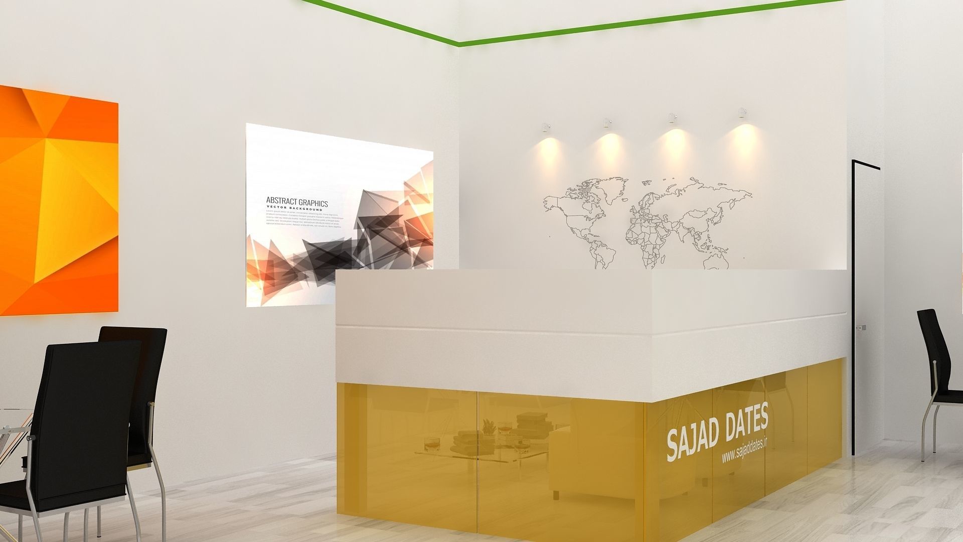 3D exhibition Low-poly 3D model_9