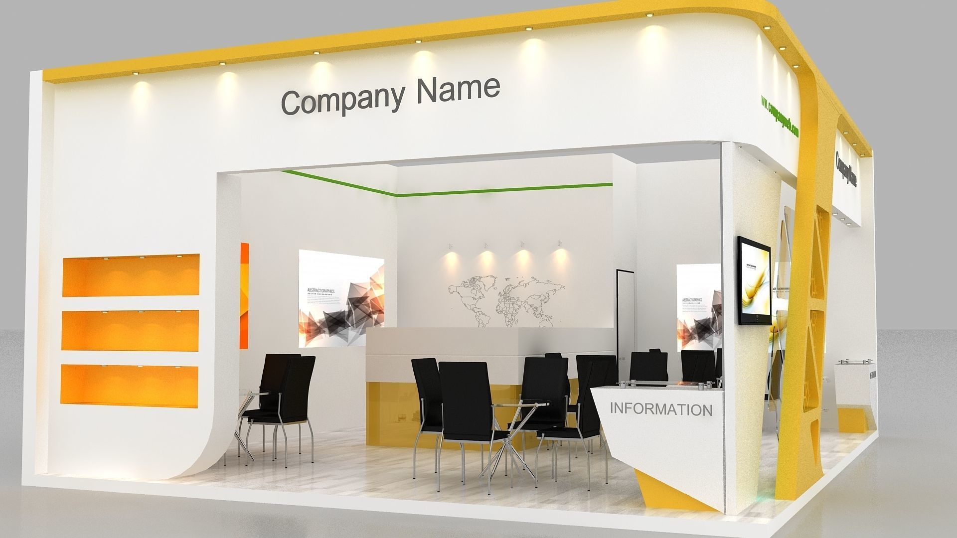 3D exhibition Low-poly 3D model_6