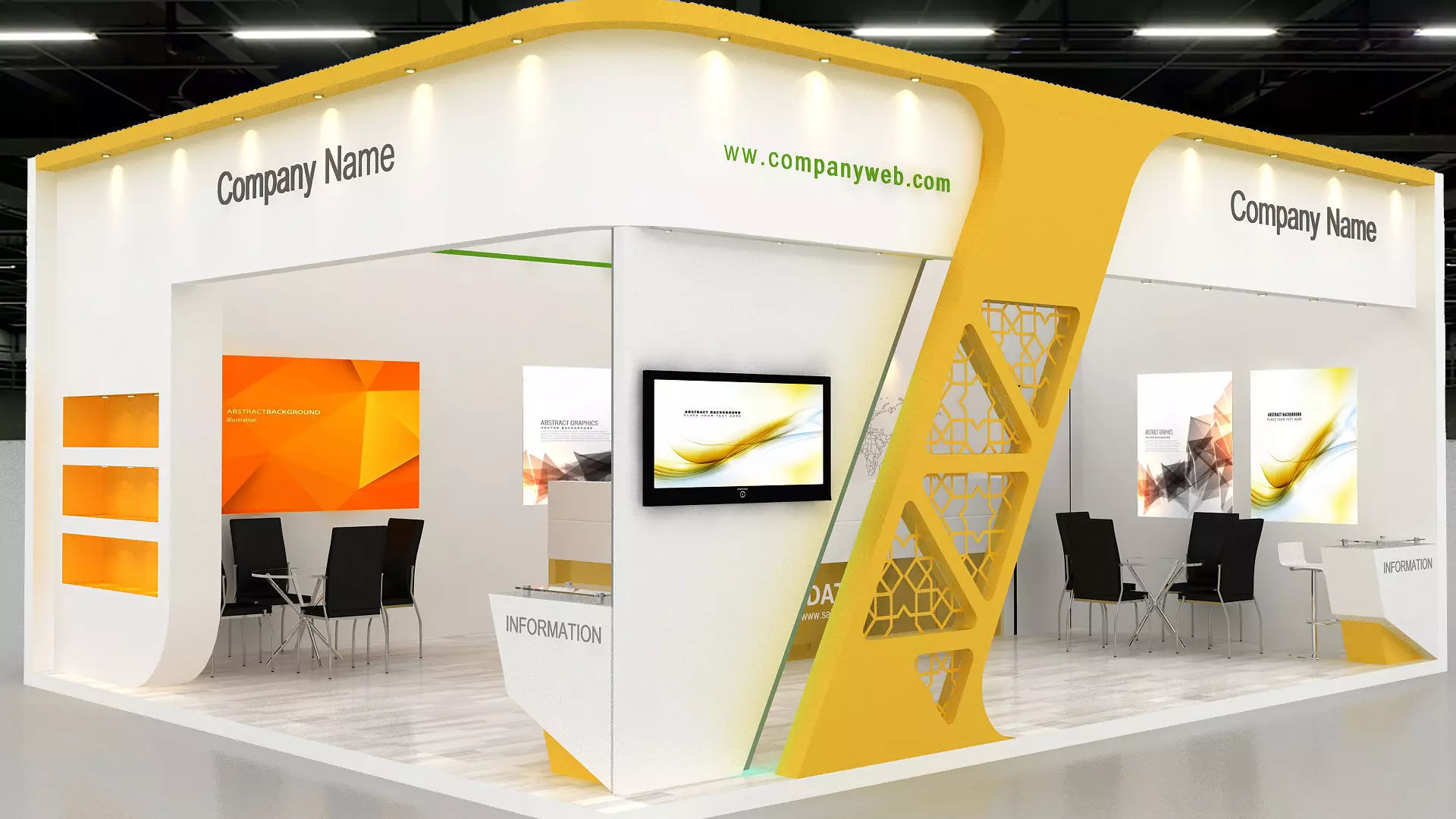 3D exhibition Low-poly 3D model_12