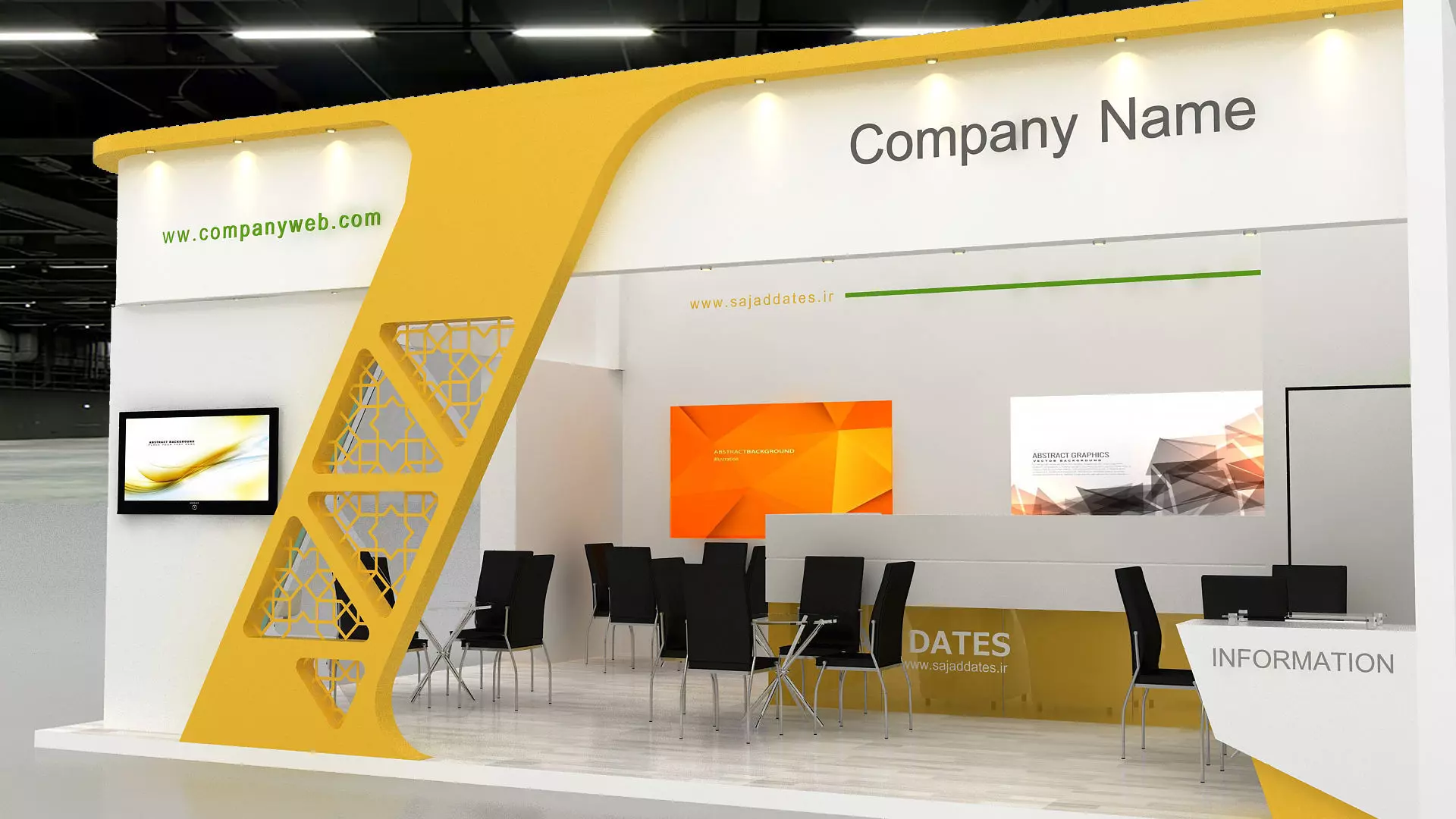 3D exhibition Low-poly 3D model_2