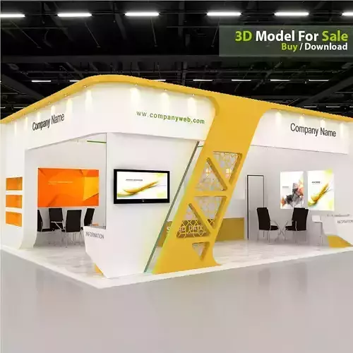 3D exhibition Low-poly 3D model 3D exhibition Low-poly 3D model