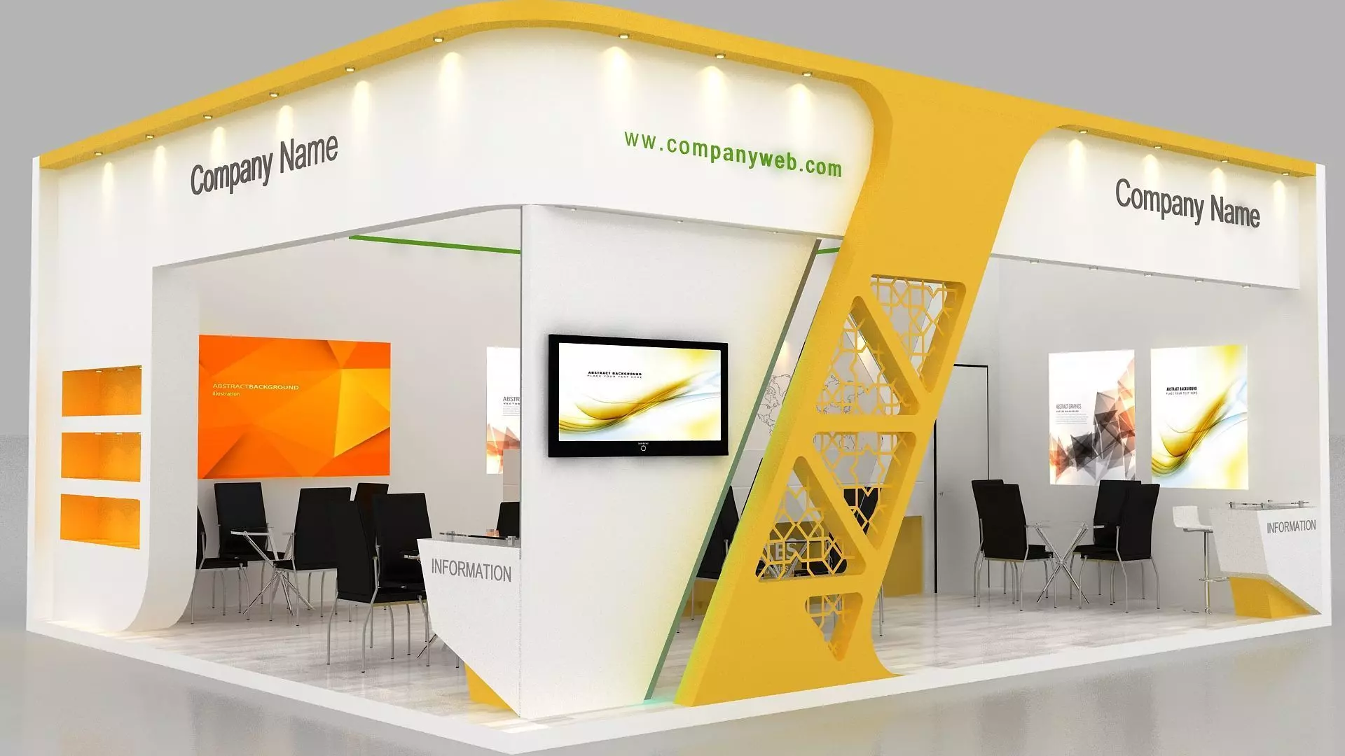 3D exhibition Low-poly 3D model_5