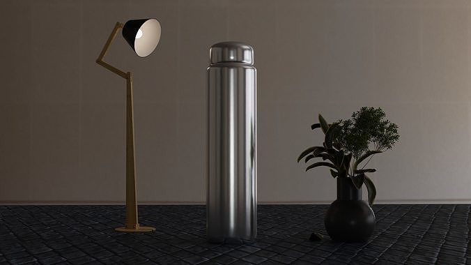 aluminum water bottle  3D model