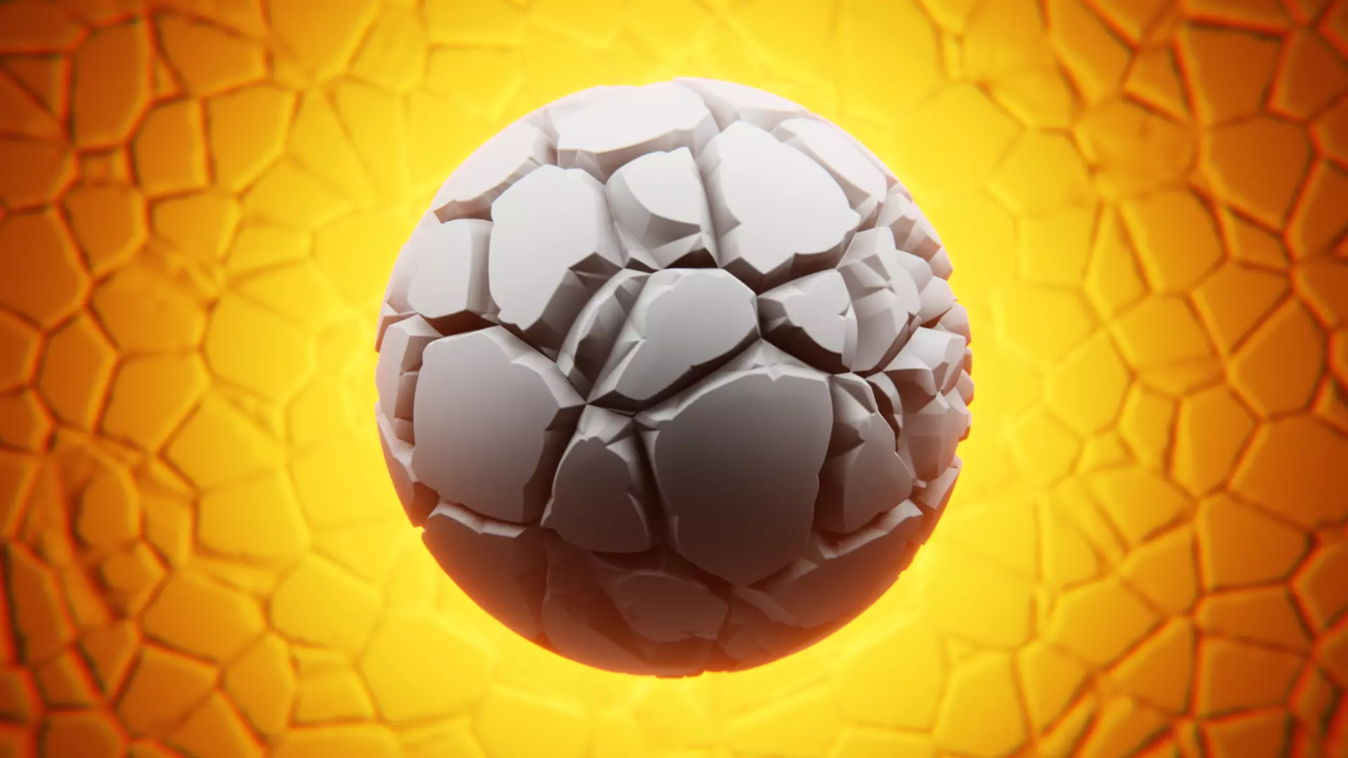 Stylized Cracked Rock Ground Shader Ball - High Poly 3D Texture Texture_0