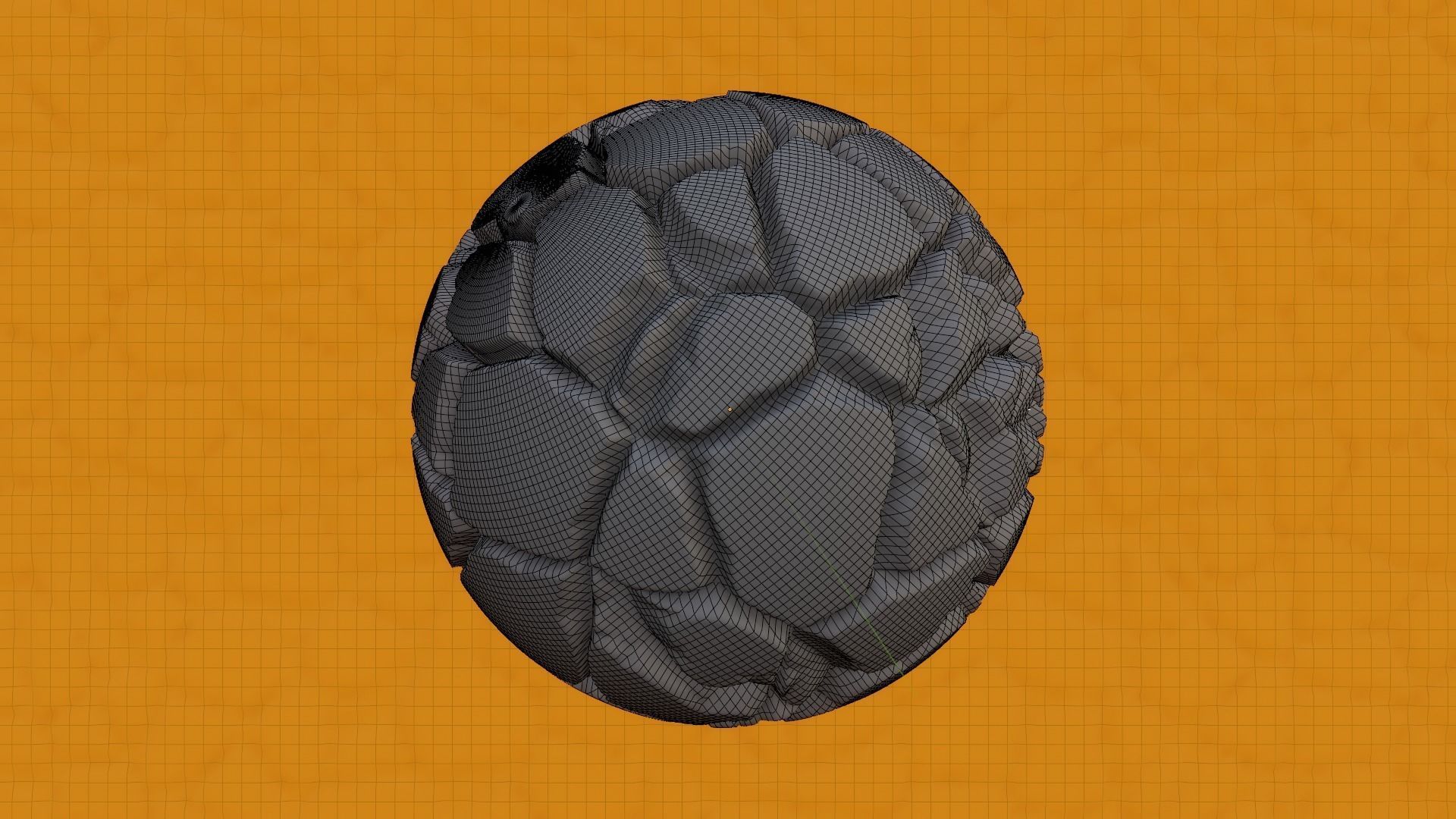 Stylized Cracked Rock Ground Shader Ball - High Poly 3D Texture Texture_14