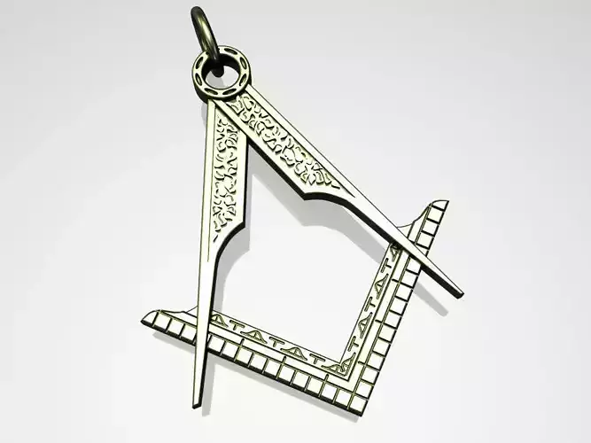 Masonic pendant 2 3D print model