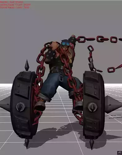 Baxia Badass Roller Skin 3D model